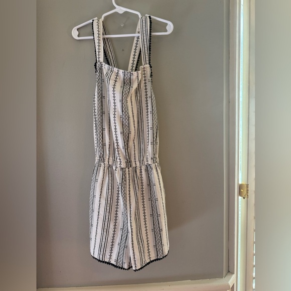 Old Navy Black and White Striped Kids Romper Large - Picture 1 of 7